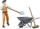Bruder 62130 - Bworld figure set trabajador municipal - Figura de juguete escala 1:16, vehículo de construcción, obrero de la construcción, granja, hombre Figuras de acción Naty Shop