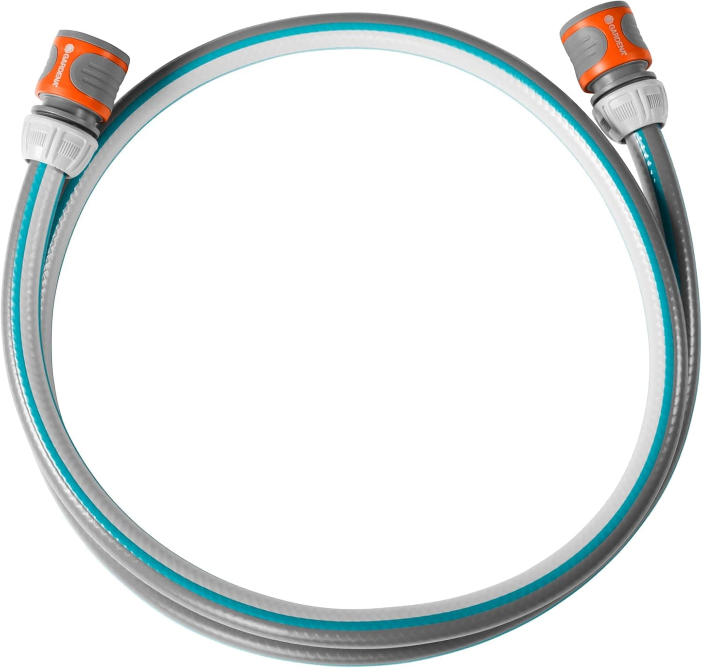 Juego de conexión Gardena Classic 13 mm (1/2"), 1,5 m: Adaptador de manguera para conectar el carrete de manguera, manguera con componentes del sistema, 22 bar (18011-20)