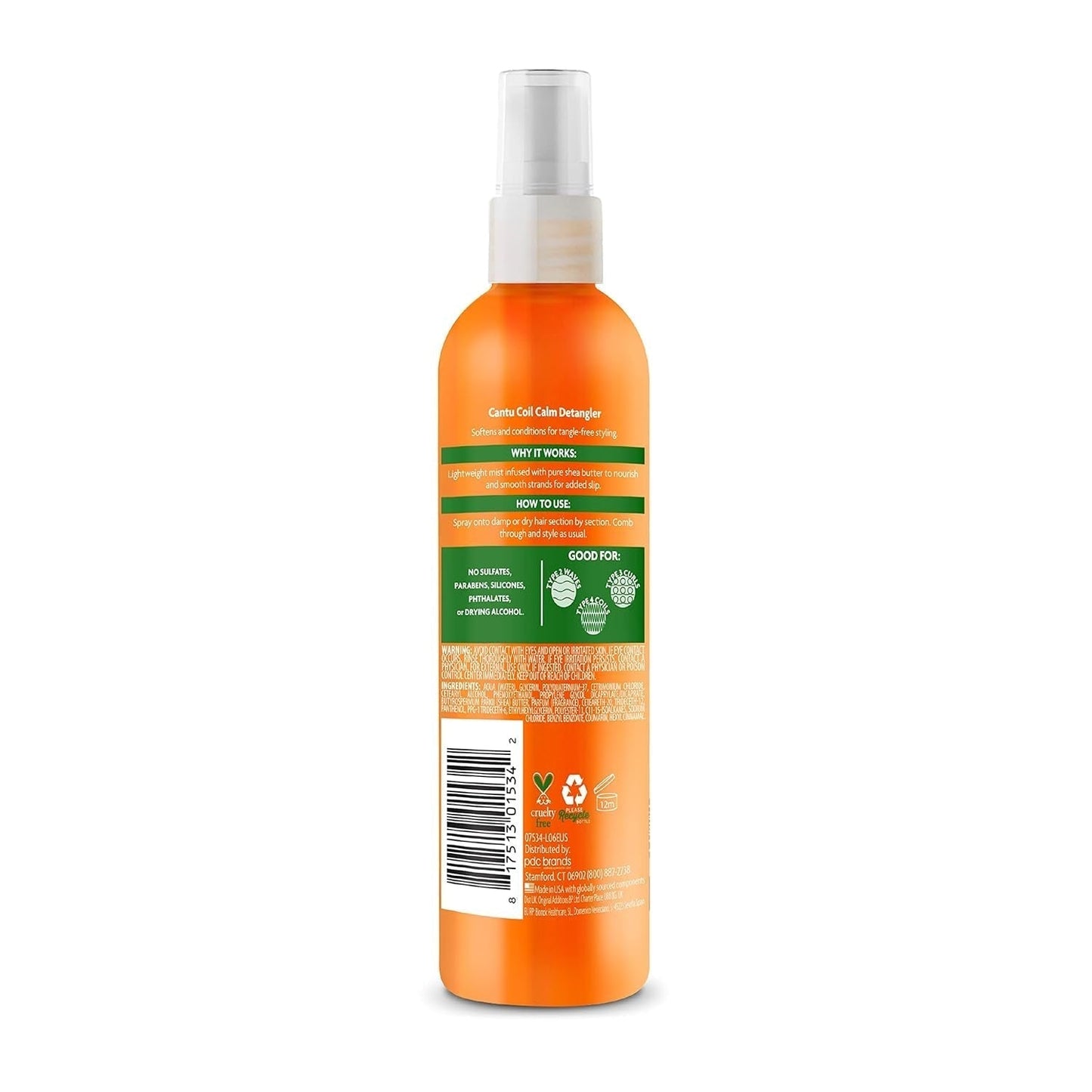 Cantu Coil Calm Spray Desenredante, Karité, Cabello Rizado, 237ml Productos Desenredantes Naty Shop