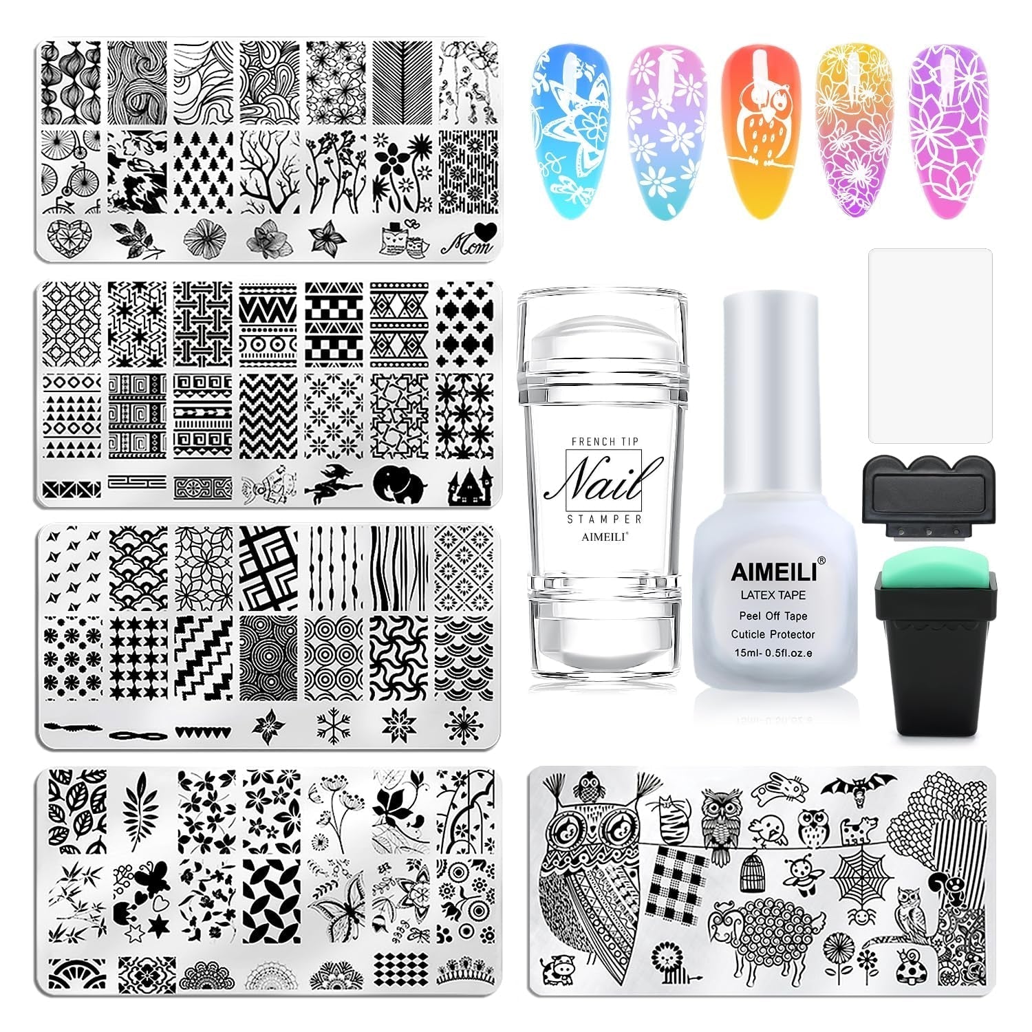 AIMEILI Cinta Despegable De Látex Nagelleck Korrektor Hautschutz Fingerschutz Para Nail Art Palisade Geruchlos Weiß 15Ml