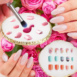 Maniküre Gemalt Palette Nail Art Palette Kunstharz Nagelkunst Nail Art Make up Paletten Nagelmalerei Display Fach Kosmetik Mischwerkzeuge (blanco)