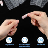 15 Hojas/450 Piezas Almohadillas Adhesivas para Uñas, 15 Tamaños de Almohadillas Adhesivas para Uñas Transparentes, Gel de Gelatina de Doble Cara, Adhesivo para Uñas, Presione sobre las Uñas, Almohadillas Adhesivas para Accesorios de Decoración de Manicura DIY