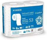 Papel higiénico Comfort Cellulose, papel higiénico de 2 capas, 486 hojas, 4 unidades, papel higiénico blanco,