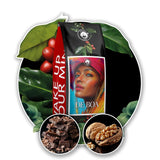 Café Molido DE BOA 1KG | 100% Arábica | con toques de chocolate y nueces | Café en grano de tostado medio, baja acidez | ideal para máquinas de café expreso | Tostadora de Café Orca Azul