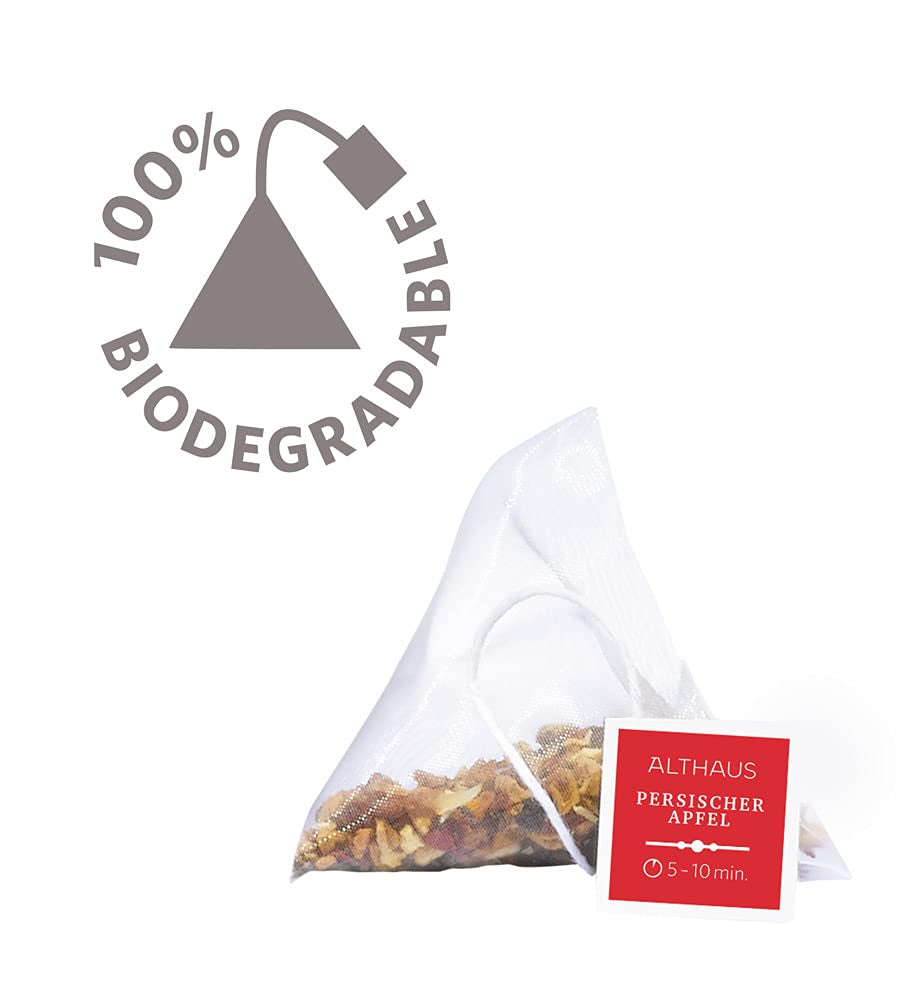 Althaus Tea MANZANA PERSA ⋅ Té de frutas en bolsitas piramidales PYRA PACK ⋅ Té de frutas aromatizado con sabor a manzana ⋅ 15 X 2.75G