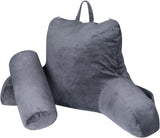 INFANZIA almohada de lectura ergonómica con reposabrazos, respaldo viscoelástico, gris, M