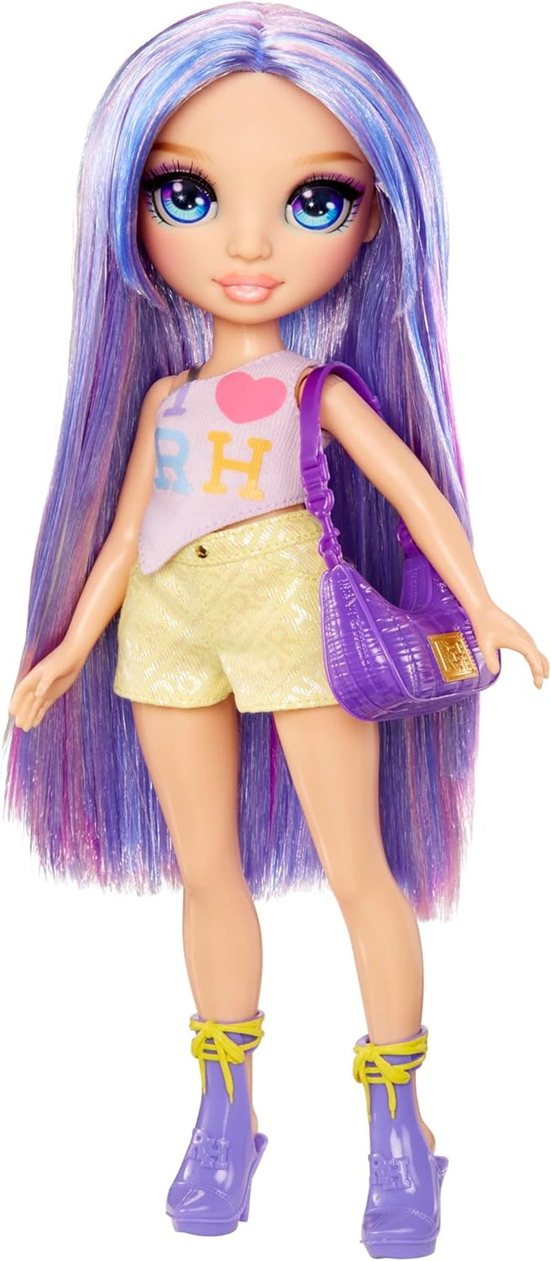 Rainbow High My Fashion Style Doll - Púrpura - 28 cm Muñeca de moda morada con ropa atractiva y bolso elegante, para jugar, posar y coleccionar, para niños de 4 a 12 años