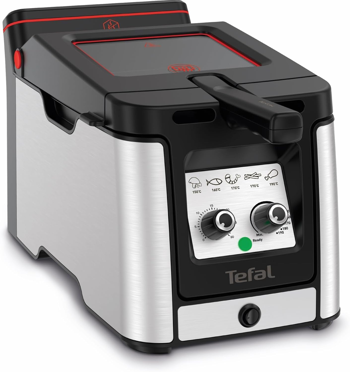 Freidora Tefal FR600D Clear Duo, fritura con menos humo y olores, 1,2 kg de capacidad, termostato, temporizador, gran ventana sin vaho Electrodomésticos Naty Shop Clear Duo