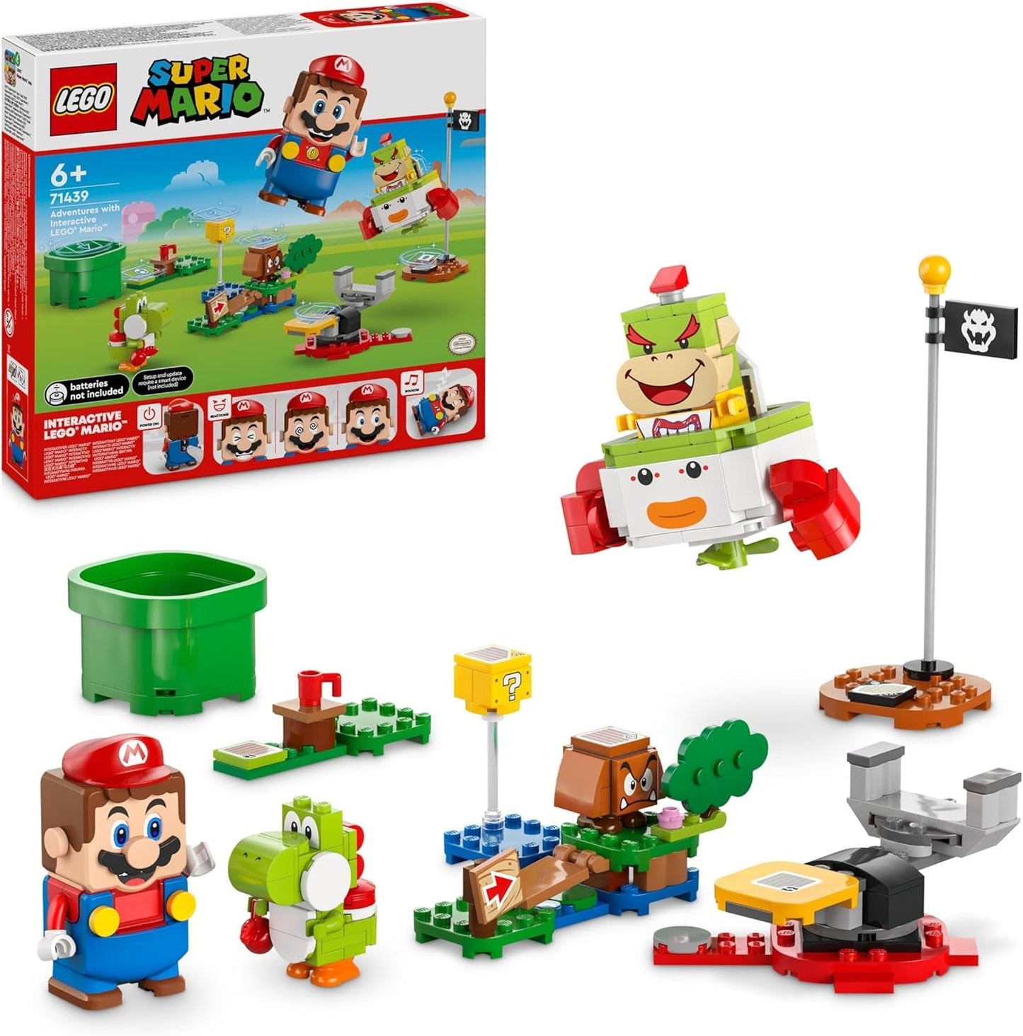 LEGO Super Mario Adventure con Mario interactivo, juego de carro de payaso junior, juguete Yoshi, regalo de Nintendo para niños, niñas y jugadores 6 años 71439 Juegos de construcción Besuche den LEGO-Store Default Title