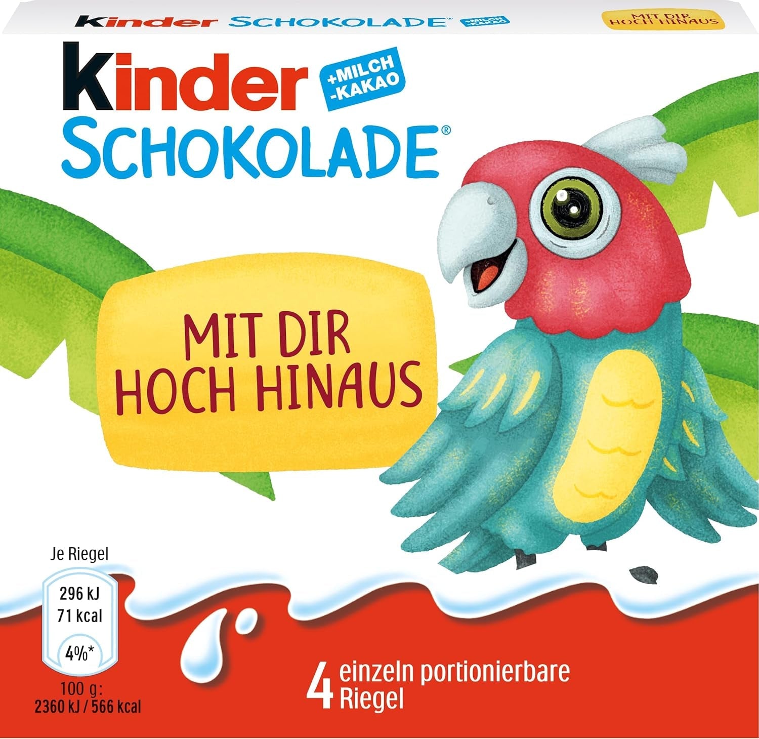 Chocolate Kinder (20 x 50 g) - Regalo de San Valentín para él y ella, dulces de Carnaval y Mardi Gras - Barras de chocolate con leche rellenas - 20 paquetes de 4 barras individuales cada uno