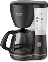 Tefal Cafetera espresso con filtro Includeo, Cafetera espresso extremadamente fácil de usar, Apta para diestros y zurdos, Apertura automática de la tapa, 1,25 L, 10 a 15 tazas, CM533811
