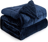 Cottonblue Manta con Peso 6,8 kg Manta con Peso de Sherpa Peluda de Franela tamaño Queen para Adultos Mantas con Peso cómodas para Calmar y Relajar Edredones Pesados 152,4 x 203,2 Naty Shop Quilts & Quilts Azul Marino 48 x 72 15 Lb