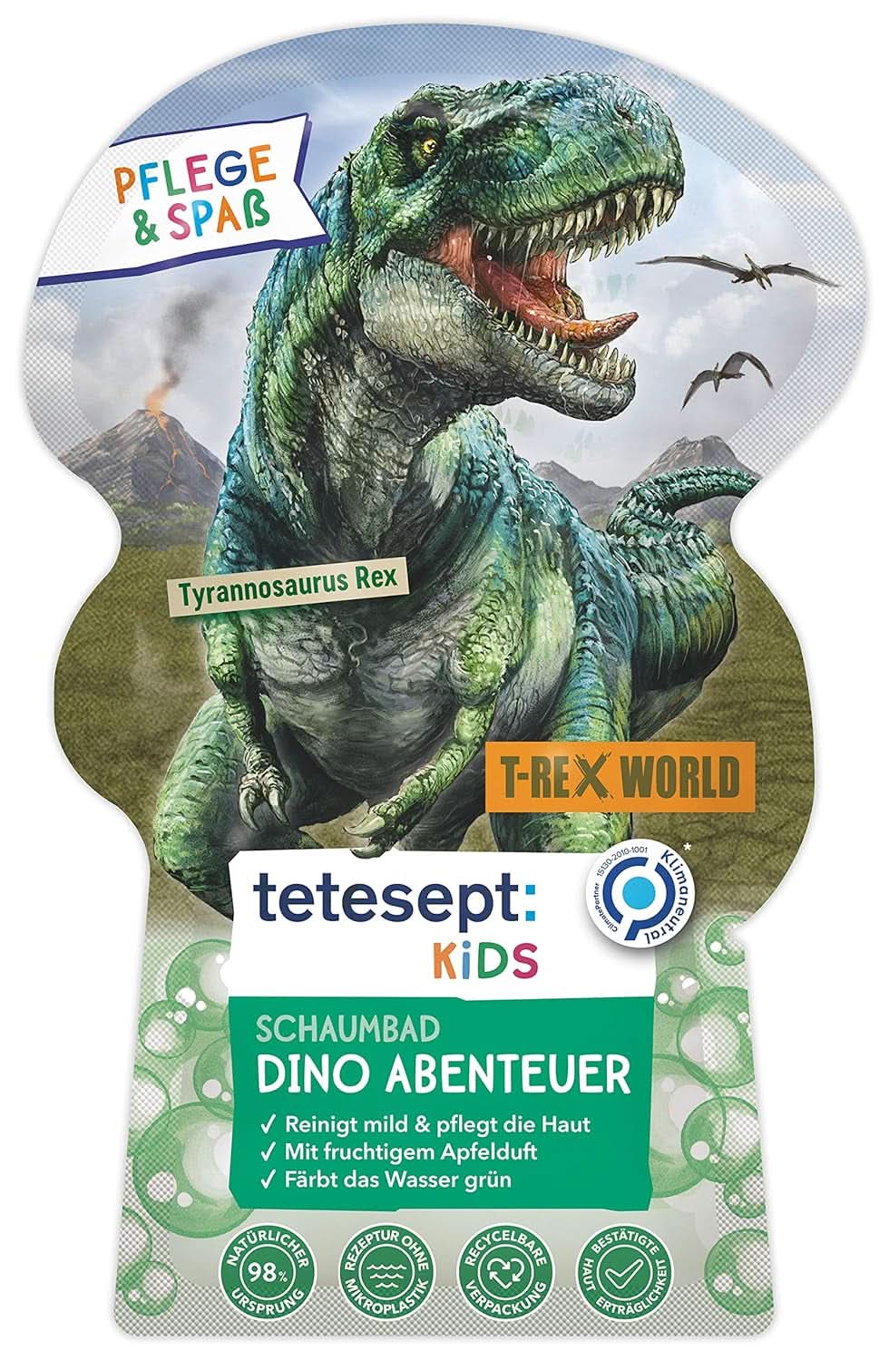 Tetesept Kids Dino - aditivo de baño para niños, espuma, colorea el agua verde, 40 ml Naty Shop Default Title