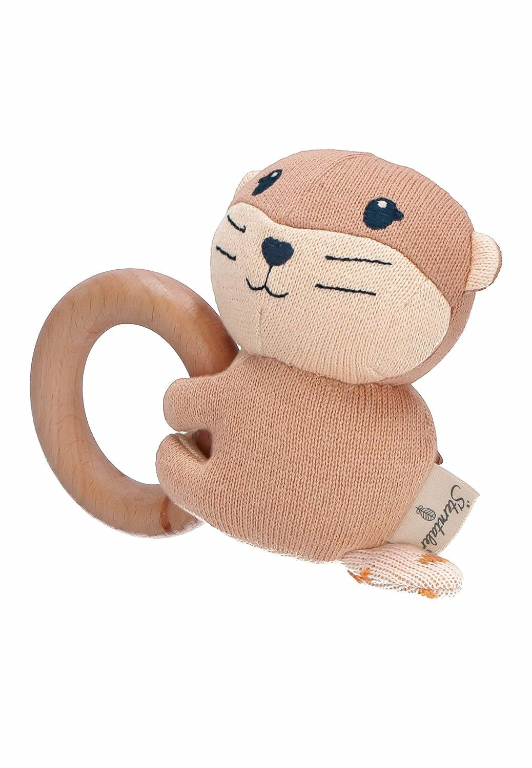 Sterntaler Baby Jungen Greifling Baby Holz Greifling Otti - Juguete para bebé, juguete para agarrar, juguete para agarrar, anillo de madera para agarrar para niños, orgánico Bebe Toys Naty Shop