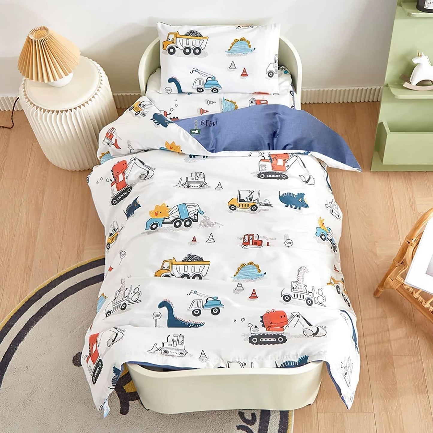 Ropa de cama infantil niño con varios estampados, 100% algodón Ropa de cama infantil Naty Shop Dinosaurios 100 X 135 cm