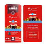 Caffè Mauro Torrefazione Kaffeekapseln Espresso Original, Intensität 10/10-50 Kapsel aus Aluminium - Compatible con Nespresso* Haushalts-Espressomaschinen - Hergestellt in Italien