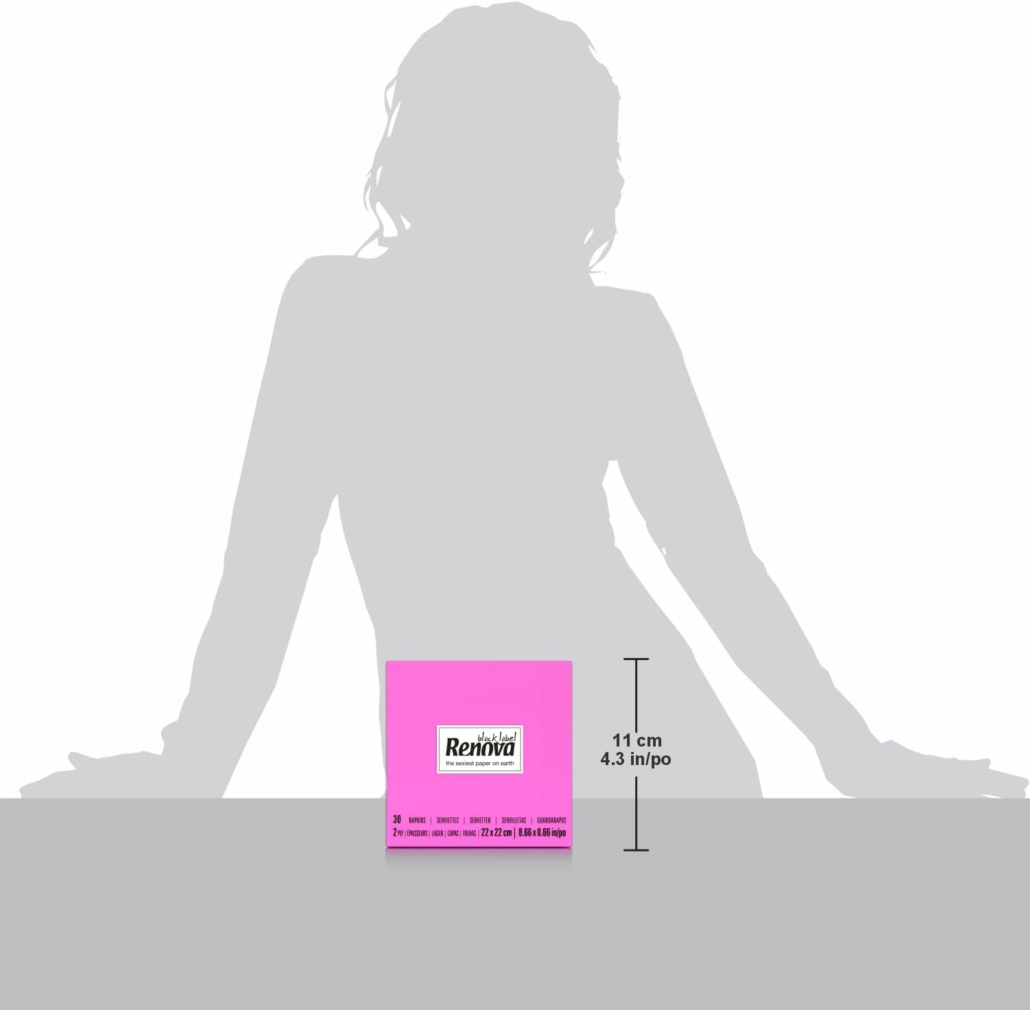 Servilletas de cóctel Renova, fucsia, 30 servilletas