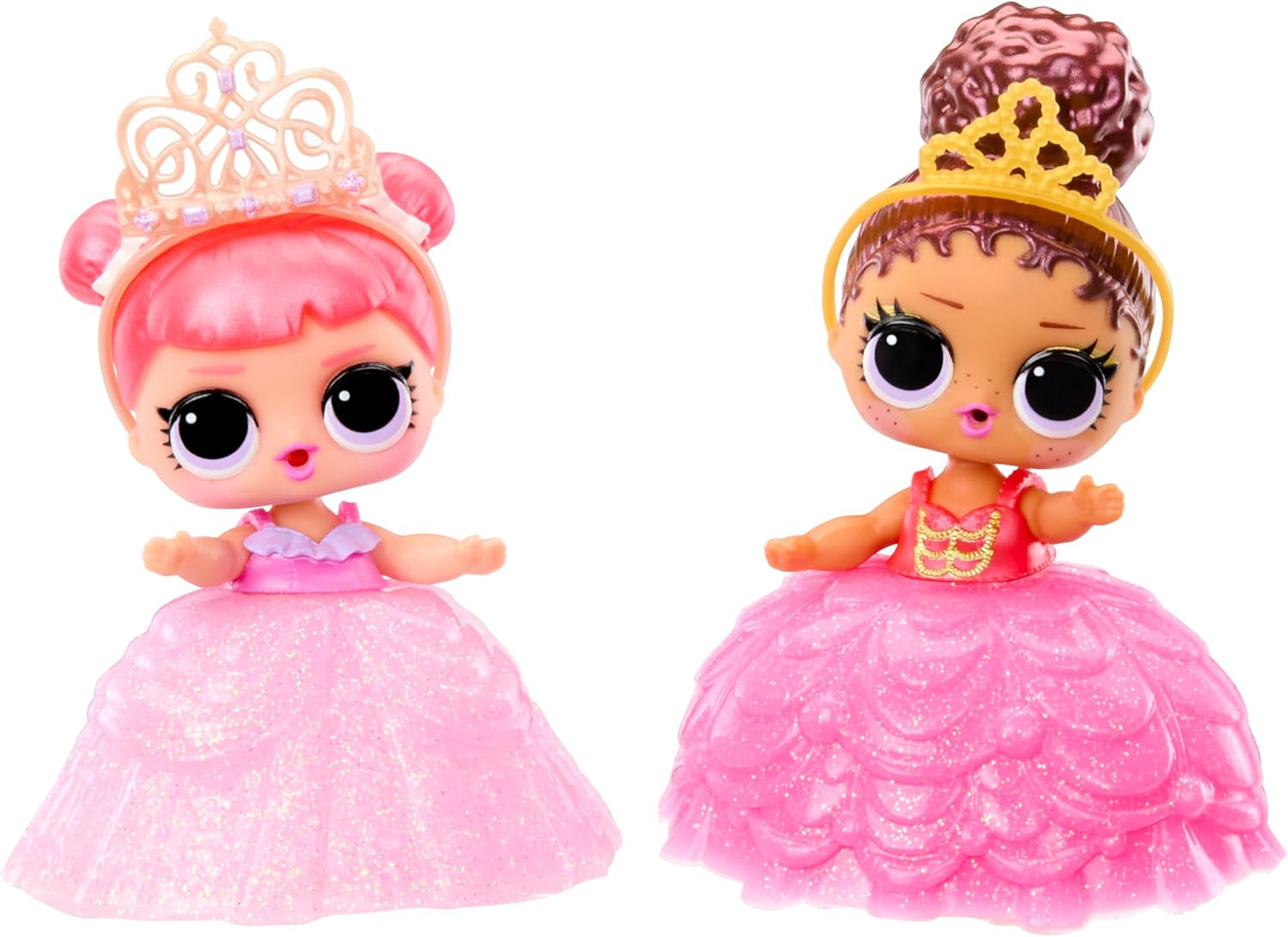 Jajaja ¡Sorpresa! Princess Tots: incluye 1 muñeca, embalaje blindado, 2 pinturas para crear un vestido de princesa, 8 muñecas para coleccionar.