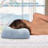 Royalisneeo Almohada de belleza para dolores de espalda, estómago y costados Almohada para el dolor de cuello y hombros Almohada de espuma viscoelástica antiarrugas y antienvejecimiento Azul (estándar) Almohadas ortopédicas cervicales Naty Shop