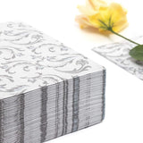 Papstar, 50 servilletas "Colección ROYAL" pliegue 1/4 40 Cm X 40 Cm gris "Damascato", #85005