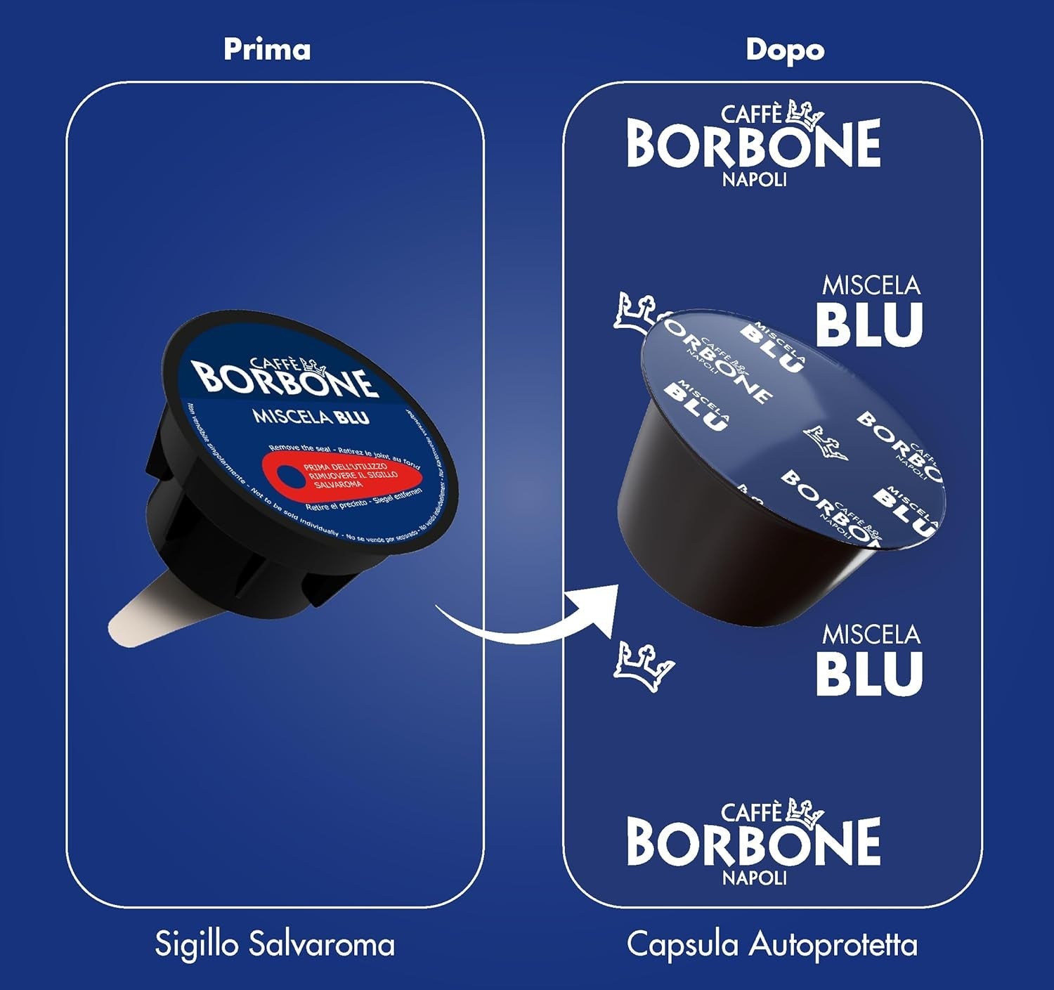 Caffè Borbone Blue Kaffeemischung - 90 Kapseln - Compatible con Kaffeemaschinen der Marke Nescafè®* Dolce Gusto®*