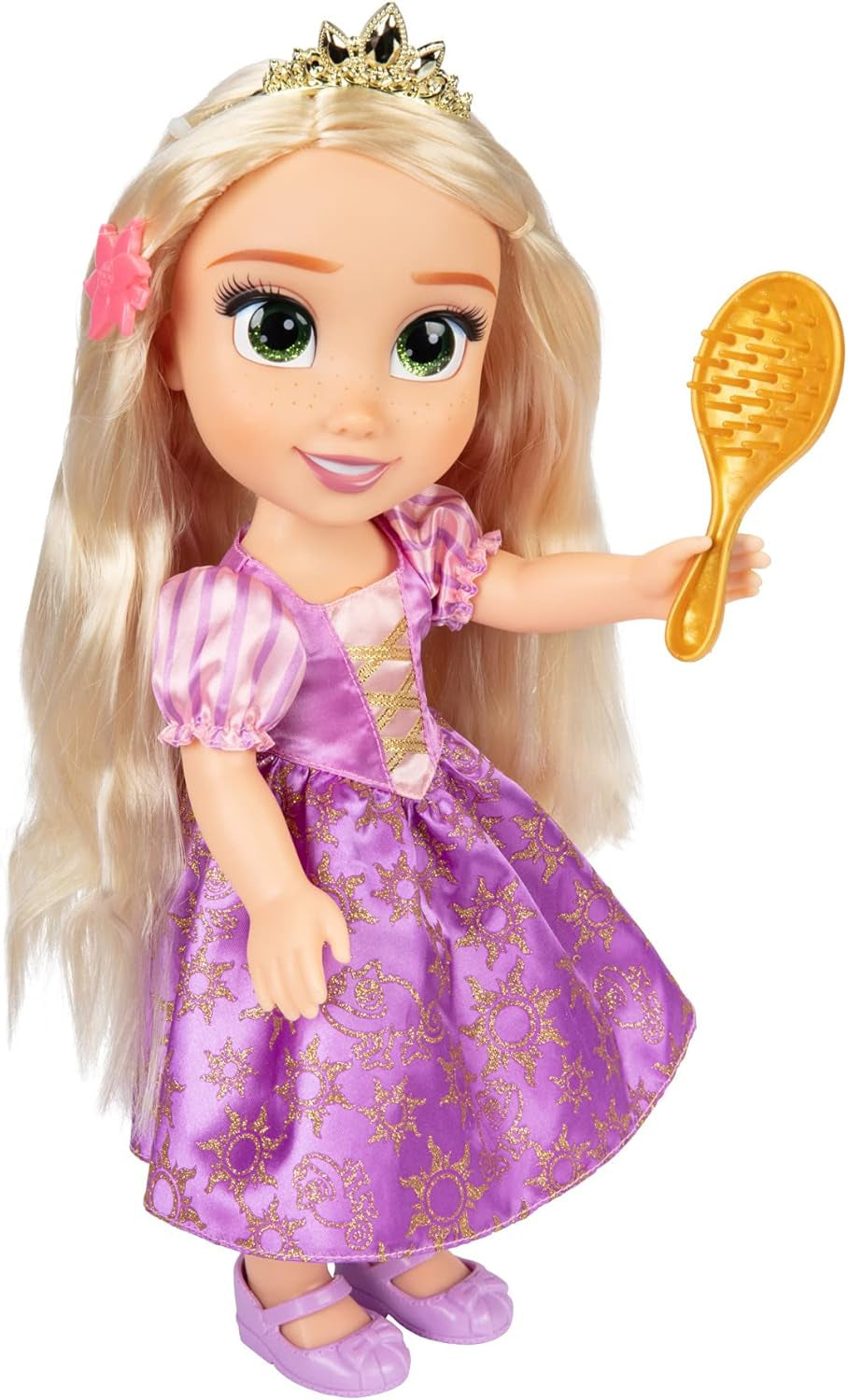 Princesa Disney Rapunzel Muñeca Cantante de 35 cm, Canta 'I See The Light', Incluye Accesorios para Más Diversión, Perfecta para niñas de 3 años en adelante, Morado