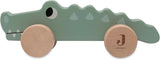 Jollein 112-001-67090 Juguete de madera con ruedas, verde Juguetes Bebé Naty Shop Croco