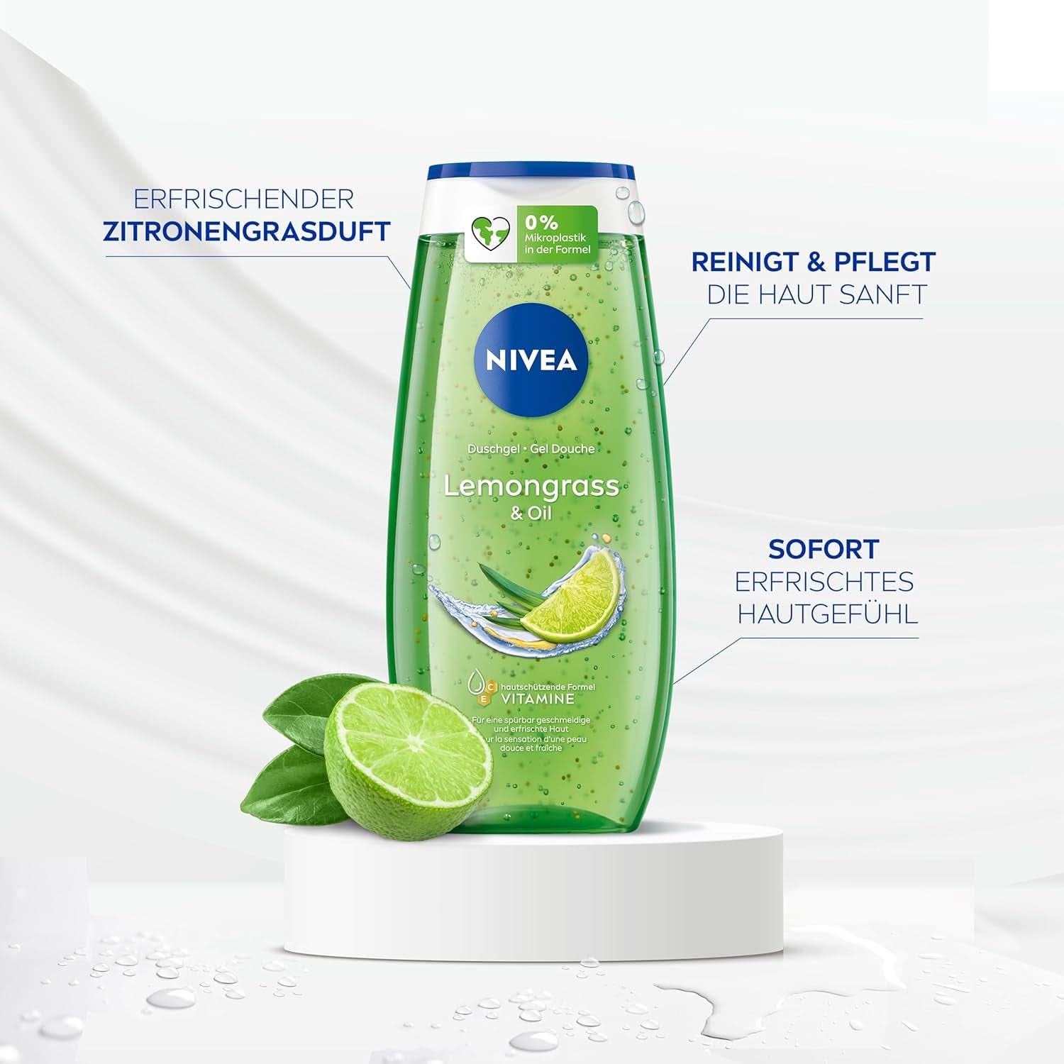 NIVEA Gel de ducha Lemon Grass And Oil, 250 ml Ducha y baño Naty Shop