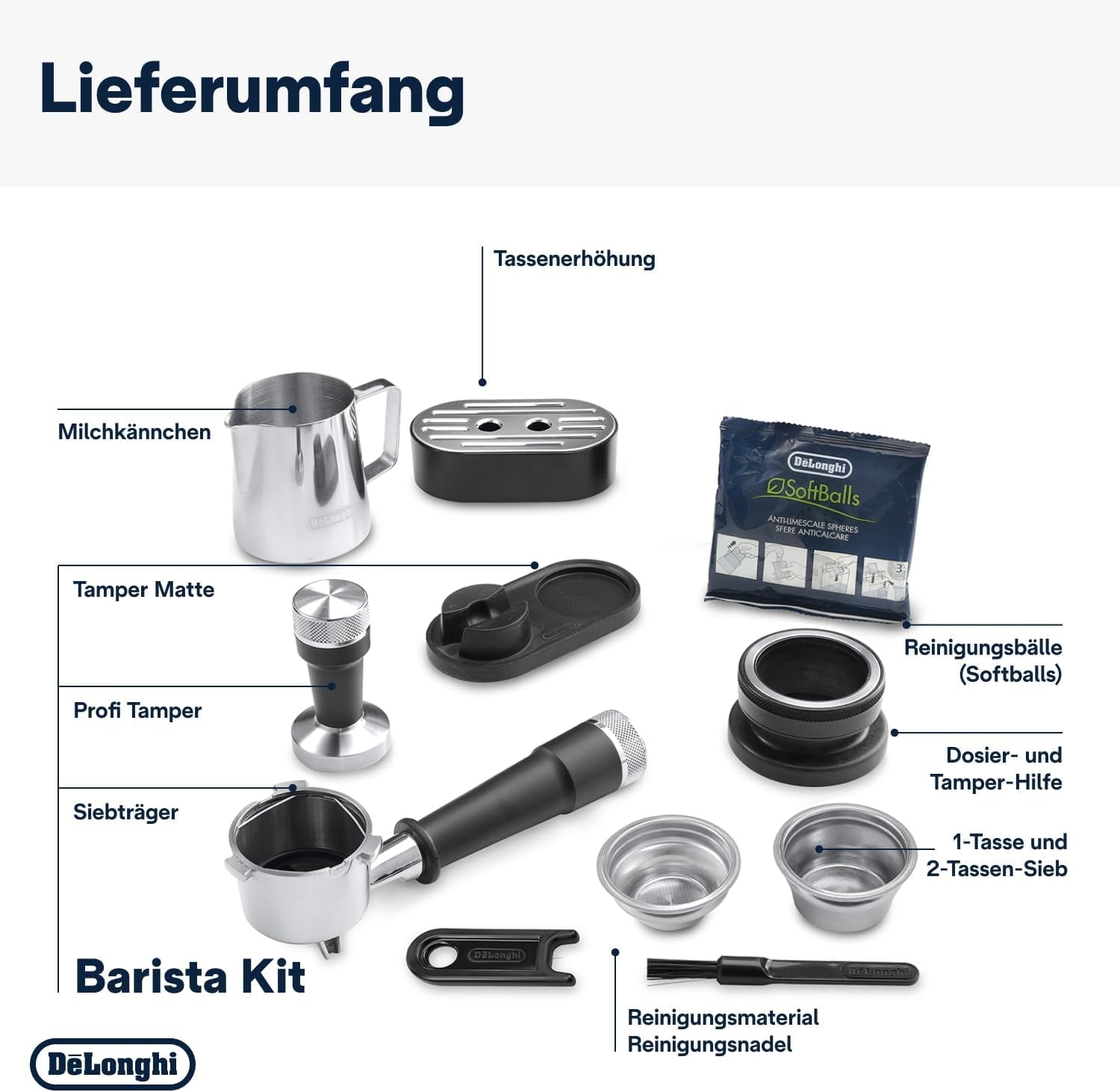 De'Longhi La Specialista Arte EC9155.MB Cafetera espresso con portafiltro y molinillo, 8 niveles de molido, 15 bares de presión, 3 niveles de temperatura, espumador de leche, 1550 W, depósito de 1,7 L, acero inoxidable/negro, incluye kit de barista