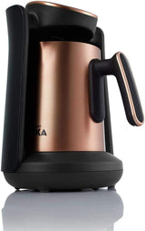Cafetera turca Arzum Okka Minio, Moka, 1-4 tazas, Olla de acero inoxidable de 300 ml, Protección contra derrames, Sistema de preparación inteligente, Olla lavable, 480 W, Cobre