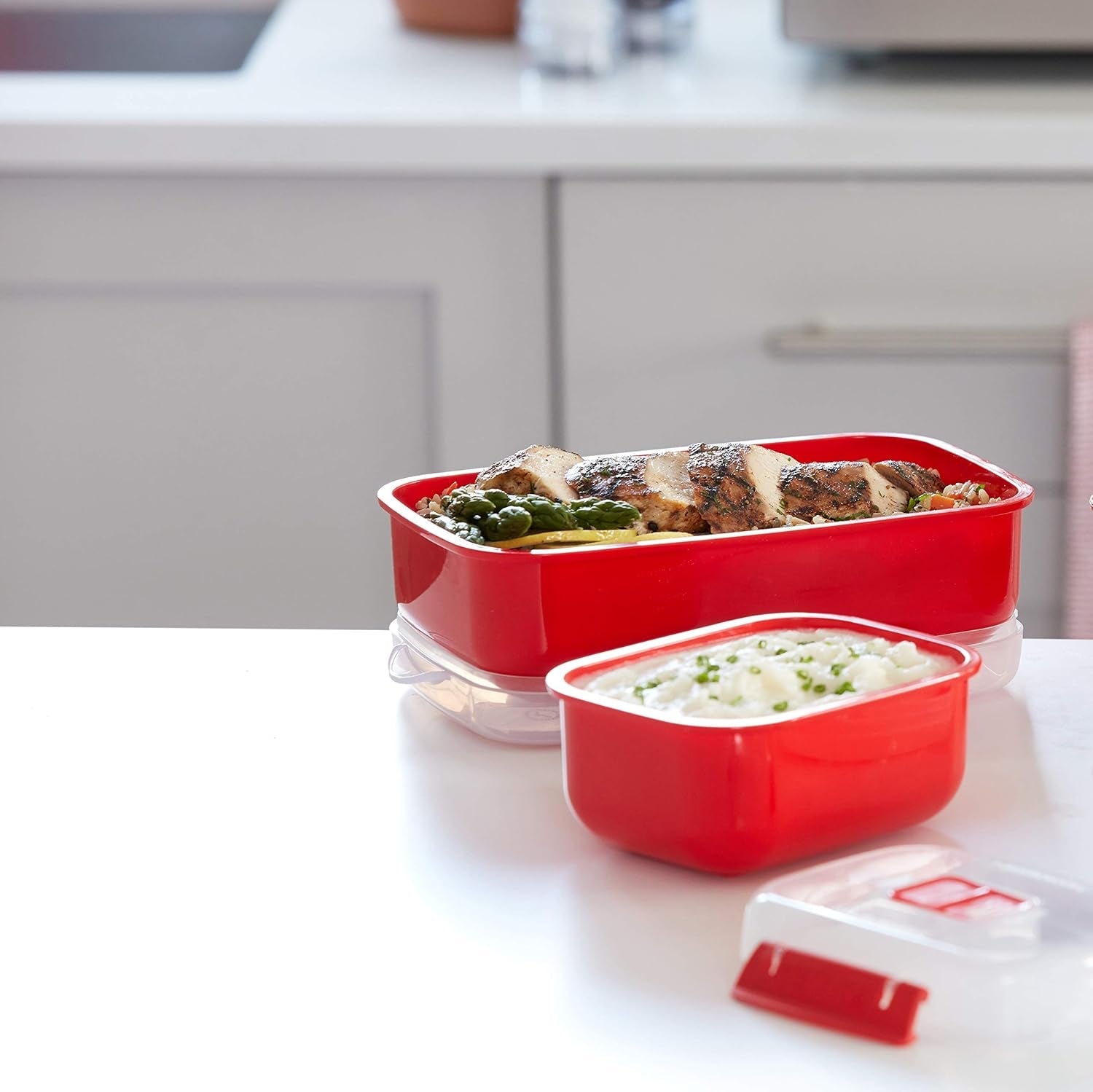 Contenedor de almacenamiento KLIP IT system, paquete de 6 cajas de almacenamiento de alimentos Naty Shop