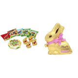 Set de Pascua de Chocolate | 894g | Contenido: Conejitos Dorados y Conejitos Dorados de Chocolate | 100g Conejitos Dorados | Chocolate blanco premium con trocitos de fresa en forma de conejito para Semana Santa