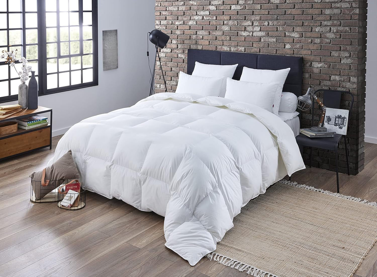 DODO Edredón 40381220 Helsinki, material exterior algodón percal, relleno plumón de pato/piel, 240 Cm 220 Cm, blanco Edredones y edredones Naty Shop 220/240