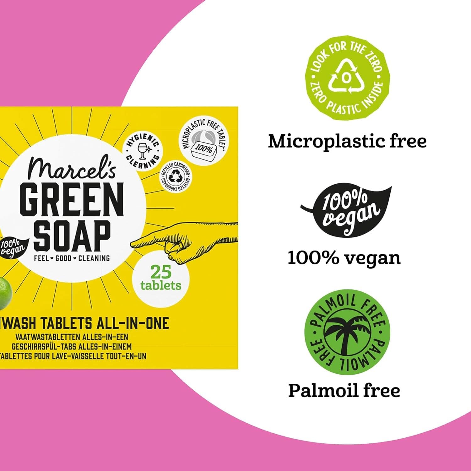 Marcel'S Green Soap Pastillas para Lavavajillas Todo en Uno - Pomelo y Lima - 25 unidades Detergentes de Cocina Naty Shop