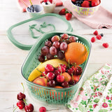 Sierra para conservar sabor a fruta, plástico, verde, 4 LT - rectangular Cajas para conservar alimentos Naty Shop