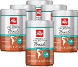 ILLY 6 cajas de café en grano de 250 gramos cada una, Selección Arábica, Brasil, certificado Cerrado Mineiro, Regenagri