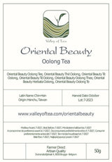 Belleza Oriental Té Oolong de Taiwán - Té Taiwanés Dongfang Meiren - Puntas Blancas Wu Long o Té Azul Té Wu Long Té Azul Oriental Té Azul Té Olong Té Olong Té Oolong Orgánico Té Olong