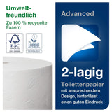 Papel higiénico Tork Jumbo White T1, Advanced, 2 capas, 6×380 M, 472118