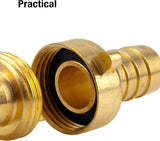 Accesorio de manguera de latón Gardena, 3 piezas: Accesorio de extensión de manguera, rosca de 33,3 mm (G 1 pulgada), para mangueras de 19 mm (3/4 pulgada) (7152-20)