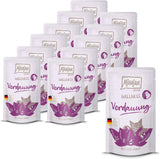 MjAMjAM - Comida húmeda premium para gatos - Bienestar - Digestivo - Pollo, paquete de 12 (12 x 125 g), sin cereales