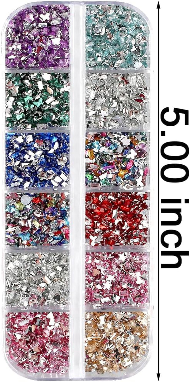 2000 piezas Bunte Strasssteine ​​​​Nägel Glitzersteine ​​​​Accesorios para uñas Nailart Edelsteine ​​​​Nagel Steine ​​​​Glitzer Steine ​​​​Nagel Charms Nägel Zubehör Kristalle Diamant Nageldesign Strass Nail Art Rhinestones Gemas para uñas