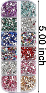 2000 piezas Bunte Strasssteine ​​​​Nägel Glitzersteine ​​​​Accesorios para uñas Nailart Edelsteine ​​​​Nagel Steine ​​​​Glitzer Steine ​​​​Nagel Charms Nägel Zubehör Kristalle Diamant Nageldesign Strass Nail Art Rhinestones Gemas para uñas