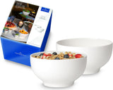 Villeroy & Boch For Me Juego de 2 cuencos para cereales, blanco, aptos para lavavajillas y microondas, cuencos pequeños para 2, cuencos, cuencos para cereales, aperitivos o salsas, plato, porcelana premium