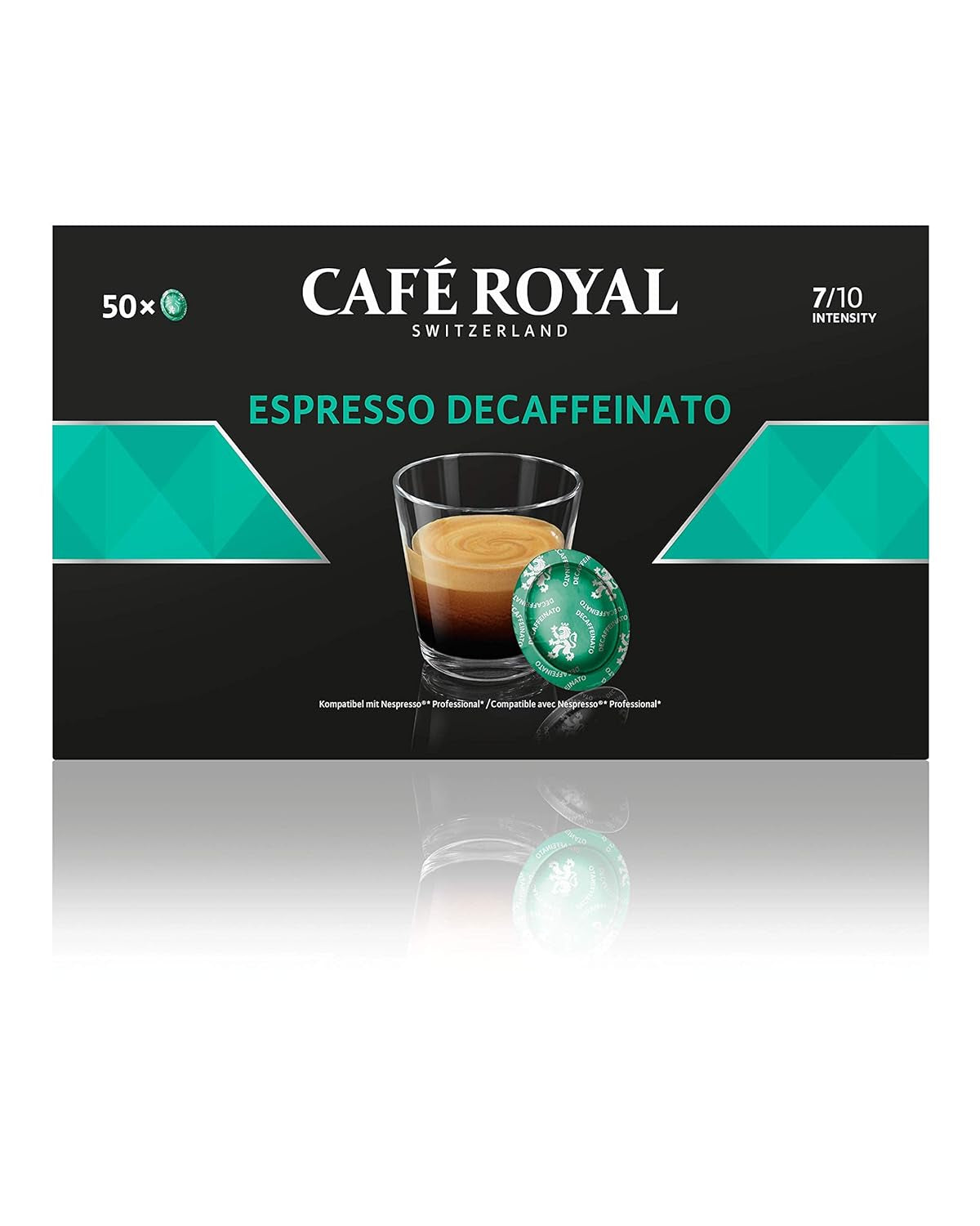 Espresso Forte 50 cápsulas para máquina Nespresso profesional - Intensidad 7/10 - UTZ-zertifiziert & Espresso Decaffeinato 50 cápsulas para máquina Nespresso profesional - Intensidad 7/10