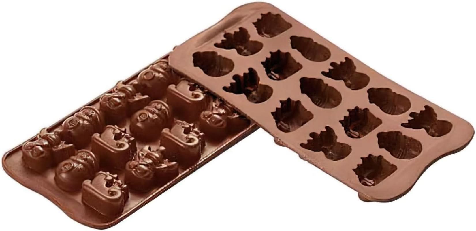 Silikomart 199194, para Bombones de Chocolate, Motivo Invierno Cocina Naty Shop Invierno