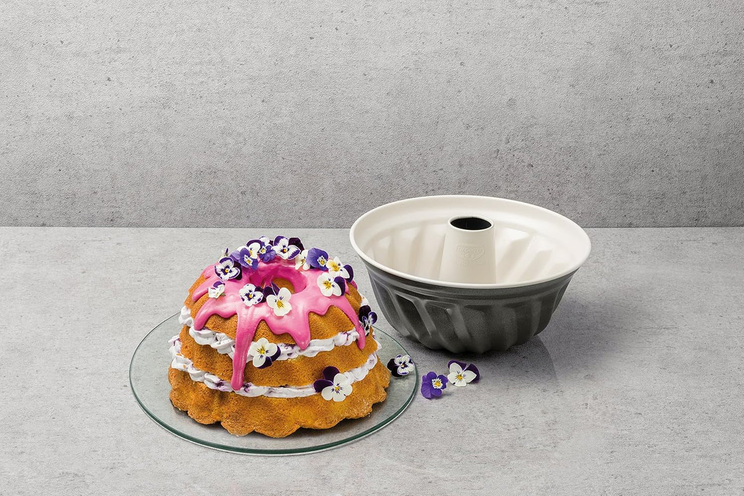 Dr. Oetker Gugelhupfform Ø 22 Cm BACK-TREND, Backform Für Gugelhupf, Runde Bundform Aus Stahl Mit Keramisch Verstärkter Antihaft-Beschichtung (Farbe: Creme/Anthrazit), Menge: 1 Stück Moldes y bandejas para hornear Naty Shop