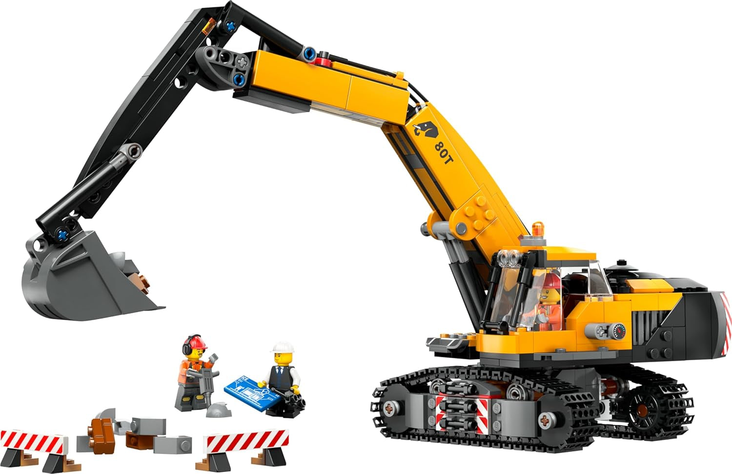 LEGO City Excavadora sobre orugas, excavadora de juguete para niños a partir de 8 años, juguete de construcción con modelo de excavadora, camión para construir con accesorios y 3 minifiguras 60420 Juegos de construcción Besuche den LEGO-Store
