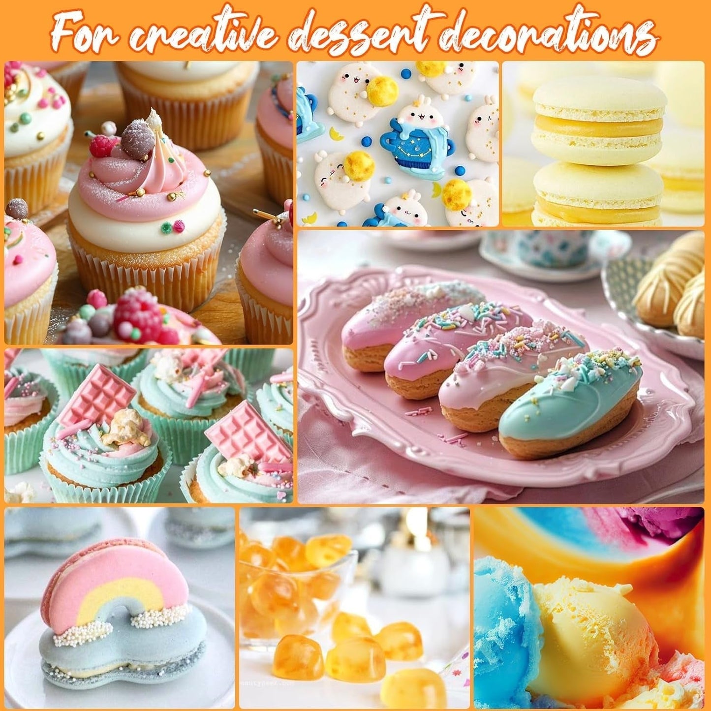 Set colorante alimentario líquido 12 x 12 ml Naty Shop