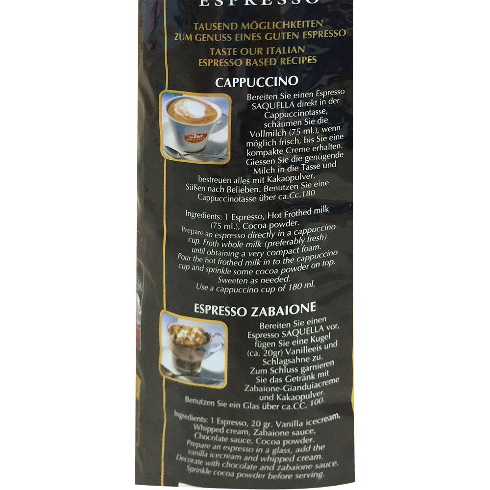 Kafffe, Bar Italia Espresso, gran crema (1 kg, bolsa), paquete de 1