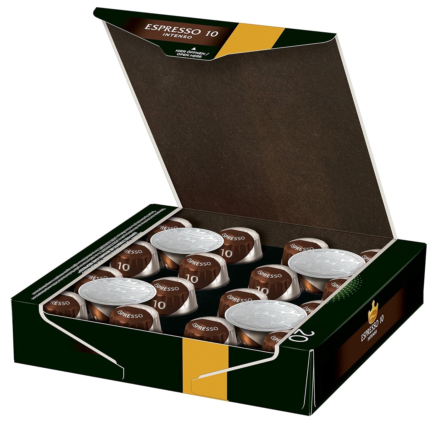 Kaffeekapseln Espresso Intenso, Intensität 10 von 12, 10 x 20 Getränke & Kaffeekapseln Lungo Decaffeinato- Intensität 6- 200 Nespresso compatible Kapseln, 10er Pack, 10 x 20 Getränke